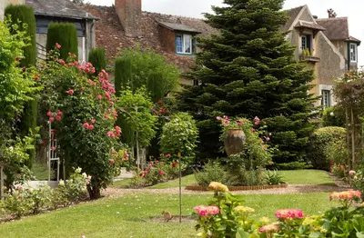 Jardin de l'établissement Hotel La Roseraie