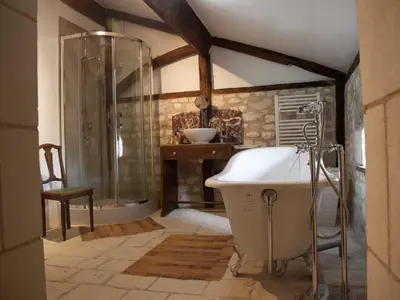 Salle de bains dans l'établissement Gîte Pays de la Loire