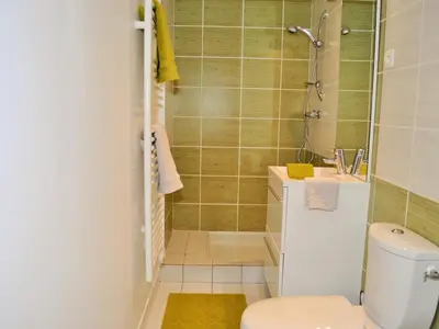 Salle de bains dans l'établissement Charmant gîte en Touraine avec jardin privatif, idéal pour couple, proche des châteaux - FR-1-381-50