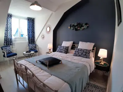 Un ou plusieurs lits dans un hébergement de l'établissement Charmante maison de campagne près de Tours avec jardin et vélos - FR-1-381-97