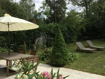 Jardin de l'établissement Gîte de charme dans la forêt de Chinon avec jardin clos - FR-1-381-188