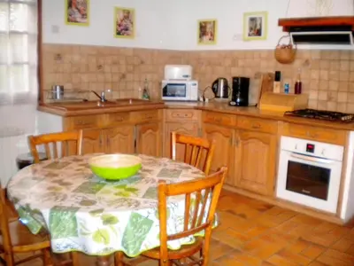 Cuisine ou kitchenette dans l'établissement Charmante maison en Touraine: gîte avec jardin, animaux acceptés - FR-1-381-240