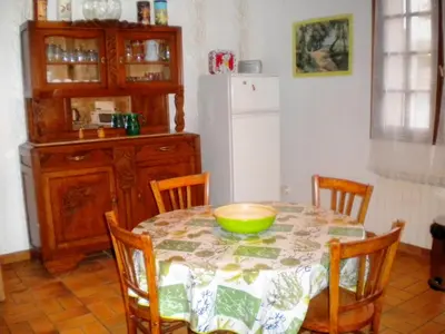 Cuisine ou kitchenette dans l'établissement Charmante maison en Touraine: gîte avec jardin, animaux acceptés - FR-1-381-240