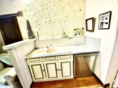 Salle de bains dans l'établissement Ancien logis familial avec parc et activités, près des Châteaux de la Loire, tout inclus, animal accepté - FR-1-381-466