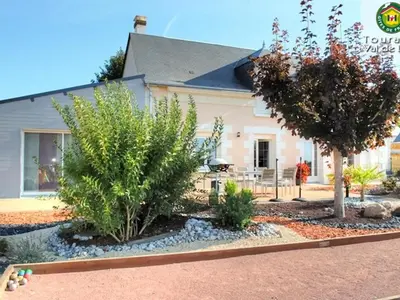 Jardin de l'établissement Maison en Touraine avec Spa et Sauna, proche Châteaux de la Loire - FR-1-381-473