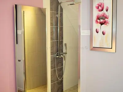 Salle de bains dans l'établissement Maison en Touraine avec Spa et Sauna, proche Châteaux de la Loire - FR-1-381-473