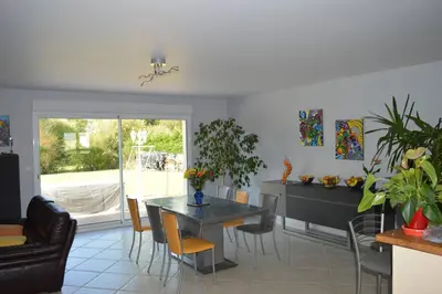 Coin salon dans l'établissement Maison individuelle