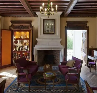 Coin salon dans l'établissement Maison d'hôtes Le Manoir de Contres