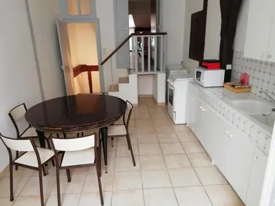 Cuisine ou kitchenette dans l'établissement chez Effat et marie T A C 1