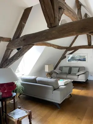 Coin salon dans l'établissement Villa Cassandre