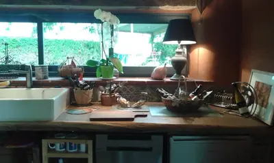 Cuisine ou kitchenette dans l'établissement la vigneraie