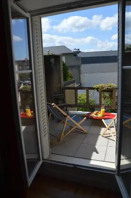 Balcon ou terrasse dans l'établissement Chambre d'Hôtes Les Ecuries