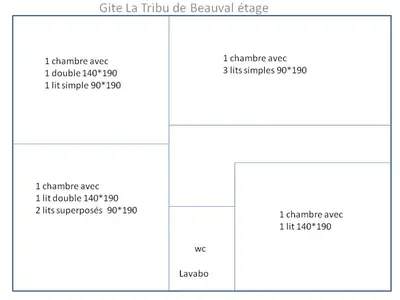 Plan de l'établissement La Tribu de Beauval 6ch grand terrain et parking privé