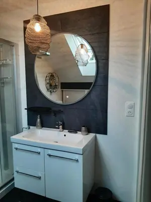 Salle de bains dans l'établissement Louane
