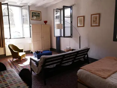 Coin salon dans l'établissement Blanqui Loft