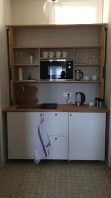 Cuisine ou kitchenette dans l'établissement Manoir de Beauregard - Cunault
