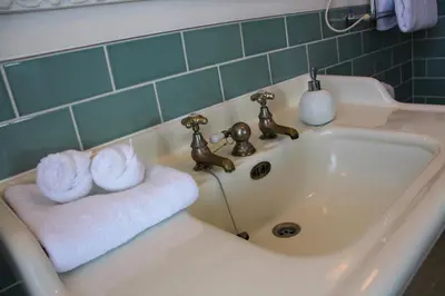 Salle de bains dans l'établissement Manoir de Beauregard - Cunault