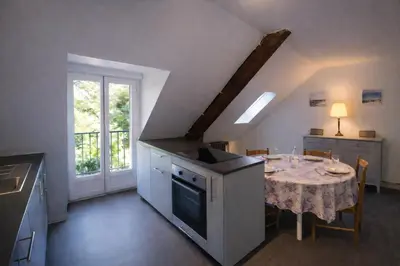 Cuisine ou kitchenette dans l'établissement Gîte Le Haut-Perché, 4 personnes