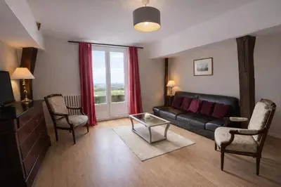 Coin salon dans l'établissement Gîte Le Haut-Perché, 4 personnes