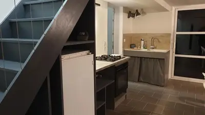 Cuisine ou kitchenette dans l'établissement Chambres d hotes Couette et Campagne