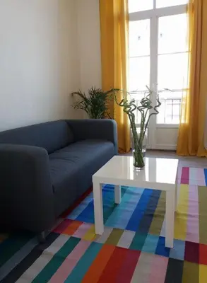 Coin salon dans l'établissement Appartement sur l’ile de Saumur