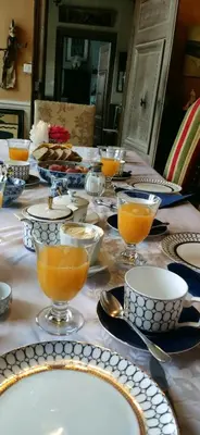 Options de petit-déjeuner proposées aux clients de l'établissement Bed & Breakfast - La closerie de la Fuye