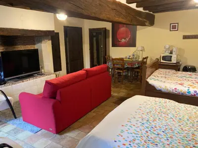 Coin salon dans l'établissement chambre privée