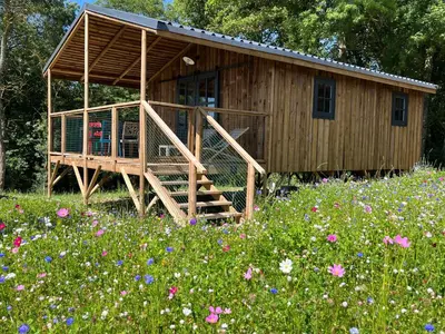 Jardin de l'établissement La Buissonnière Lodges