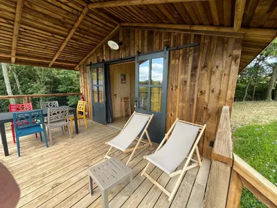 Balcon ou terrasse dans l'établissement La Buissonnière Lodges