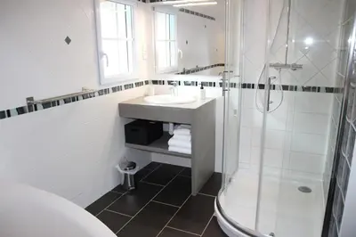 Salle de bains dans l'établissement Métairie du Villiers