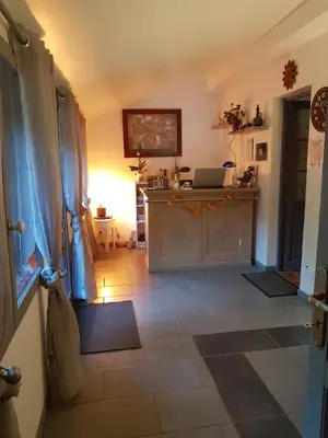 Cuisine ou kitchenette dans l'établissement Domaine de Sahil