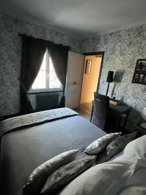 Un ou plusieurs lits dans un hébergement de l'établissement Chambres d'hôtes & Spa Les Perce Neige