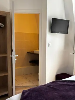 Télévision ou salle de divertissement dans l'établissement Rive Gauche