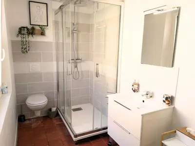 Salle de bains dans l'établissement Cottage l'Orée du Cher