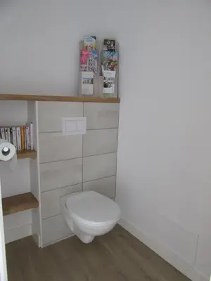Salle de bains dans l'établissement Les Bordes