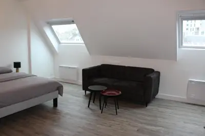 Un ou plusieurs lits dans un hébergement de l'établissement STUDIO COCON ULTRA CENTRE LE MANS