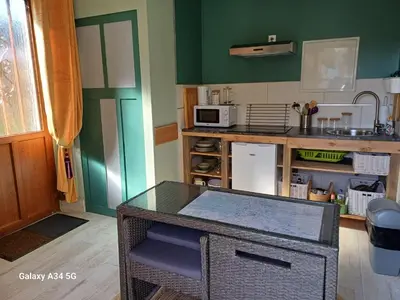 Cuisine ou kitchenette dans l'établissement L'intervalle des 18 châteaux