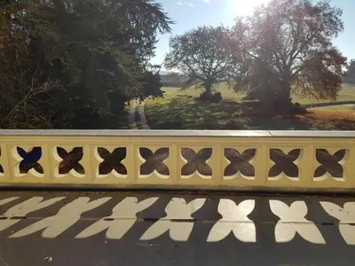 Balcon ou terrasse dans l'établissement Château de Salvert - 4 Gîtes - 32 personnes