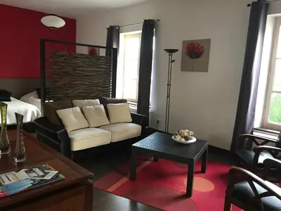 Coin salon dans l'établissement Demeure de Beaulieu