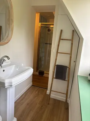 Salle de bains dans l'établissement Demeure de Beaulieu