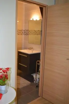 Salle de bains dans l'établissement La Perronière