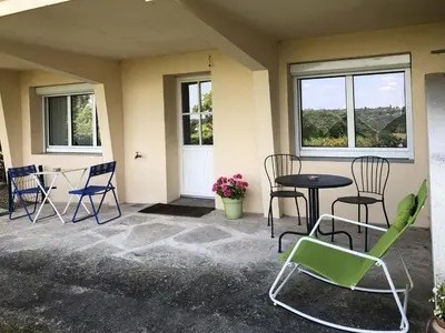 Terrasse ou espace extérieur de l'établissement Les Agapanthes Site de Fondettes