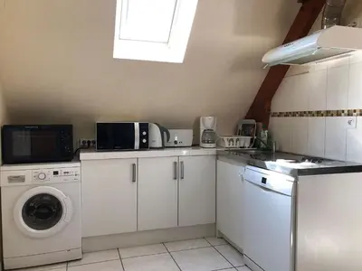 Cuisine ou kitchenette dans l'établissement Les Agapanthes site de La Riche