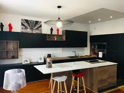 Cuisine ou kitchenette dans l'établissement Appartements Plantagenet - Le 33
