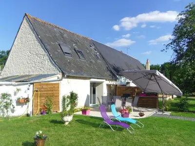 Jardin de l'établissement Gîte de charme en Touraine avec clim, jardin et toutes commodités incluses, proche Châteaux de la Loire - FR-1-381-102