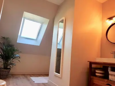 Salle de bains dans l'établissement Au coeur des châteaux