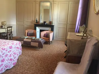 Coin salon dans l'établissement Château de Pintray