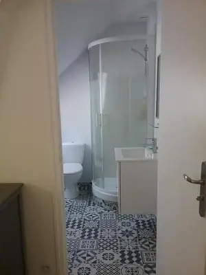 Salle de bains dans l'établissement Au Nid Douillet