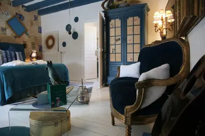 Coin salon dans l'établissement Taty Ginette Maison et Table d'Hôtes