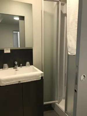Salle de bains dans l'établissement La Bonne Franquette